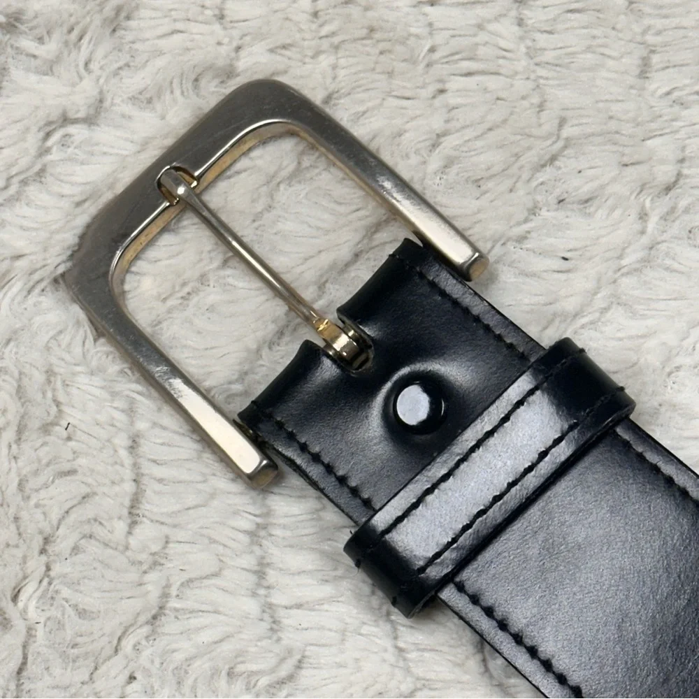 Hickok Black Cowhide Leather Diamond Perforated adjustable Belt   38